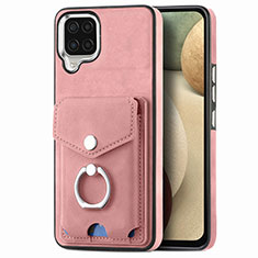 Soft Silicone Gel Leather Snap On Case Cover SD4 for Samsung Galaxy A12 Nacho Pink