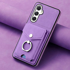 Soft Silicone Gel Leather Snap On Case Cover SD4 for Samsung Galaxy A13 5G Purple