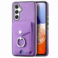 Soft Silicone Gel Leather Snap On Case Cover SD4 for Samsung Galaxy Jump3 5G Purple