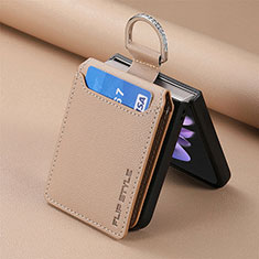 Soft Silicone Gel Leather Snap On Case Cover SD5 for Motorola Moto Razr 40 Ultra 5G Khaki