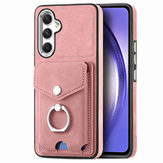 Soft Silicone Gel Leather Snap On Case Cover SD5 for Samsung Galaxy A54 5G Pink