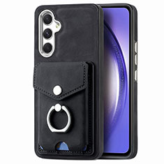 Soft Silicone Gel Leather Snap On Case Cover SD5 for Samsung Galaxy Quantum4 5G Black