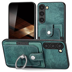 Soft Silicone Gel Leather Snap On Case Cover SD5 for Samsung Galaxy S24 5G Green