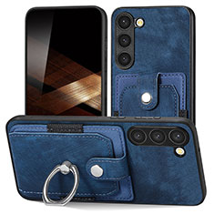 Soft Silicone Gel Leather Snap On Case Cover SD5 for Samsung Galaxy S24 Plus 5G Blue