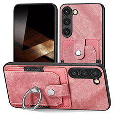 Soft Silicone Gel Leather Snap On Case Cover SD5 for Samsung Galaxy S24 Plus 5G Pink