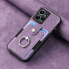 Soft Silicone Gel Leather Snap On Case Cover SD5 for Xiaomi Redmi Note 12 4G Clove Purple