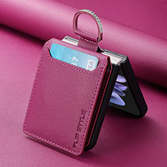 Soft Silicone Gel Leather Snap On Case Cover SD6 for Motorola Moto Razr 40 5G Clove Purple