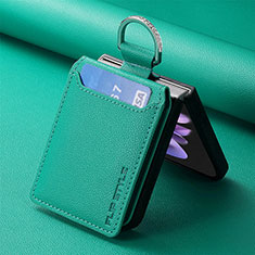 Soft Silicone Gel Leather Snap On Case Cover SD6 for Motorola Moto Razr 40 5G Green