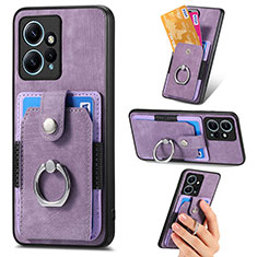 Soft Silicone Gel Leather Snap On Case Cover SD6 for Xiaomi Redmi Note 12 4G Clove Purple