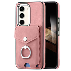 Soft Silicone Gel Leather Snap On Case Cover SD7 for Samsung Galaxy S24 Plus 5G Pink