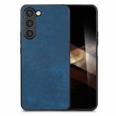 Soft Silicone Gel Leather Snap On Case Cover SD8 for Samsung Galaxy S24 Plus 5G Blue