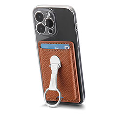 Soft Silicone Gel Leather Snap On Case Cover SD9 for Apple iPhone 14 Pro Max Brown