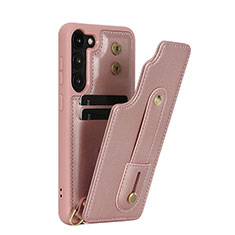 Soft Silicone Gel Leather Snap On Case Cover SY1 for Samsung Galaxy S24 5G Rose Gold