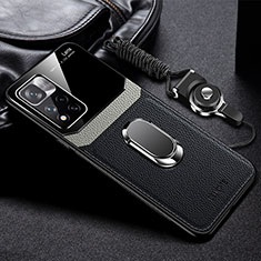 Soft Silicone Gel Leather Snap On Case Cover with Magnetic FL2 for Xiaomi Redmi Note 11 Pro+ Plus 5G Black