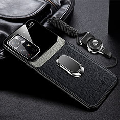 Soft Silicone Gel Leather Snap On Case Cover with Magnetic FL2 for Xiaomi Redmi Note 11S 5G Black