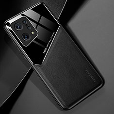 Soft Silicone Gel Leather Snap On Case Cover with Magnetic for Oppo Find X5 5G Black