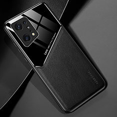 Soft Silicone Gel Leather Snap On Case Cover with Magnetic for Oppo Find X5 Pro 5G Black
