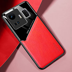 Soft Silicone Gel Leather Snap On Case Cover with Magnetic for Realme GT Neo5 5G Red