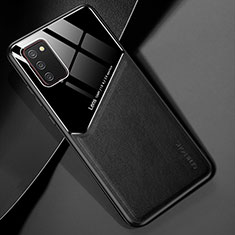 Soft Silicone Gel Leather Snap On Case Cover with Magnetic for Samsung Galaxy F02S SM-E025F Black