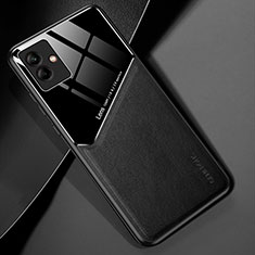 Soft Silicone Gel Leather Snap On Case Cover with Magnetic for Samsung Galaxy M04 Black