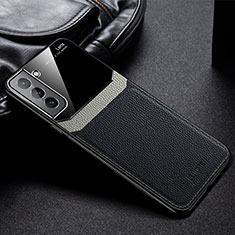 Soft Silicone Gel Leather Snap On Case Cover with Magnetic for Samsung Galaxy S24 5G Black