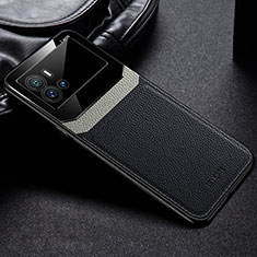 Soft Silicone Gel Leather Snap On Case Cover with Magnetic for Vivo iQOO 9 Pro 5G Black