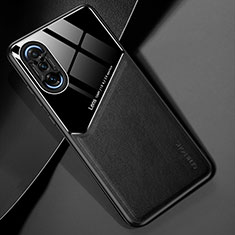 Soft Silicone Gel Leather Snap On Case Cover with Magnetic for Xiaomi Poco F3 GT 5G Black
