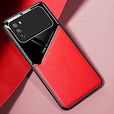 Soft Silicone Gel Leather Snap On Case Cover with Magnetic for Xiaomi Poco M3 Red