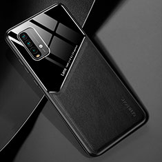 Soft Silicone Gel Leather Snap On Case Cover with Magnetic for Xiaomi Redmi 9 Power Black