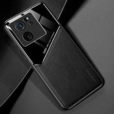 Soft Silicone Gel Leather Snap On Case Cover with Magnetic for Xiaomi Redmi K60 Ultra 5G Black