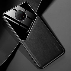 Soft Silicone Gel Leather Snap On Case Cover with Magnetic for Xiaomi Redmi Note 9 5G Black