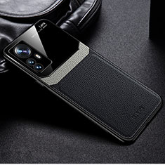 Soft Silicone Gel Leather Snap On Case Cover with Magnetic S01 for Xiaomi Mi 12 Pro 5G Black