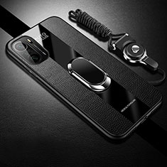 Soft Silicone Gel Leather Snap On Case Cover with Magnetic S01 for Xiaomi Redmi K40 5G Black