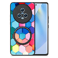 Soft Silicone Gel Leather Snap On Case Cover with Magnetic S01D for Huawei Honor Magic5 5G Colorful