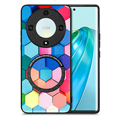 Soft Silicone Gel Leather Snap On Case Cover with Magnetic S01D for Huawei Honor X9a 5G Colorful