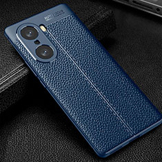 Soft Silicone Gel Leather Snap On Case Cover WL1 for Huawei Honor 60 Pro 5G Blue