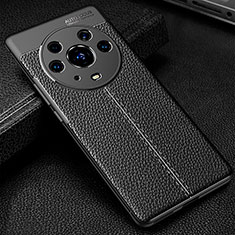 Soft Silicone Gel Leather Snap On Case Cover WL1 for Huawei Honor Magic3 Pro 5G Black