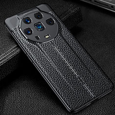 Soft Silicone Gel Leather Snap On Case Cover WL1 for Huawei Honor Magic4 Ultimate 5G Black