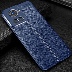 Soft Silicone Gel Leather Snap On Case Cover WL1 for OnePlus Ace 5G Blue