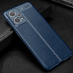 Soft Silicone Gel Leather Snap On Case Cover WL1 for Realme 9 4G Blue