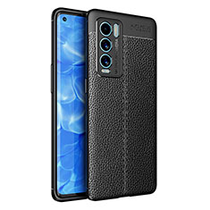 Soft Silicone Gel Leather Snap On Case Cover WL1 for Realme GT Master Explorer 5G Black