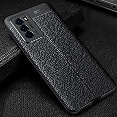 Soft Silicone Gel Leather Snap On Case Cover WL1 for Vivo iQOO Neo5S 5G Black