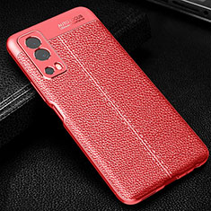 Soft Silicone Gel Leather Snap On Case Cover WL1 for Vivo iQOO Z3 5G Red