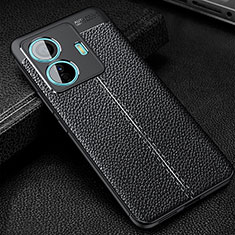 Soft Silicone Gel Leather Snap On Case Cover WL1 for Vivo iQOO Z6 Pro 5G Black