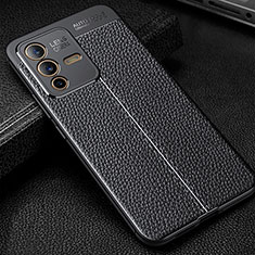 Soft Silicone Gel Leather Snap On Case Cover WL1 for Vivo V23 5G Black