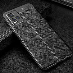 Soft Silicone Gel Leather Snap On Case Cover WL1 for Vivo Y21G Black