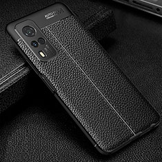 Soft Silicone Gel Leather Snap On Case Cover WL1 for Vivo Y31 (2021) Black