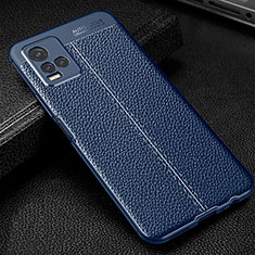 Soft Silicone Gel Leather Snap On Case Cover WL1 for Vivo Y33T Blue