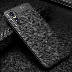 Soft Silicone Gel Leather Snap On Case Cover WL1 for Vivo Y73s 5G Black