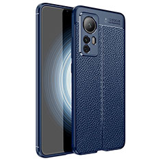 Soft Silicone Gel Leather Snap On Case Cover WL1 for Xiaomi Mi 12T Pro 5G Blue